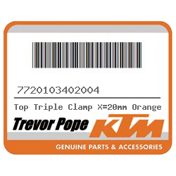 Top Triple Clamp X=20mm Orange
